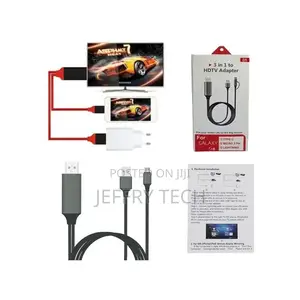 3 In 1 Phone To HDMI Cable Lighting/Micro USB Type C/USB C T