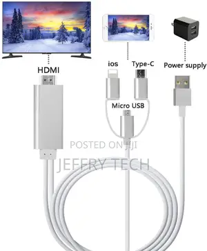 3 In 1 Phone To HDMI Cable Lighting/Micro USB Type C/USB C T