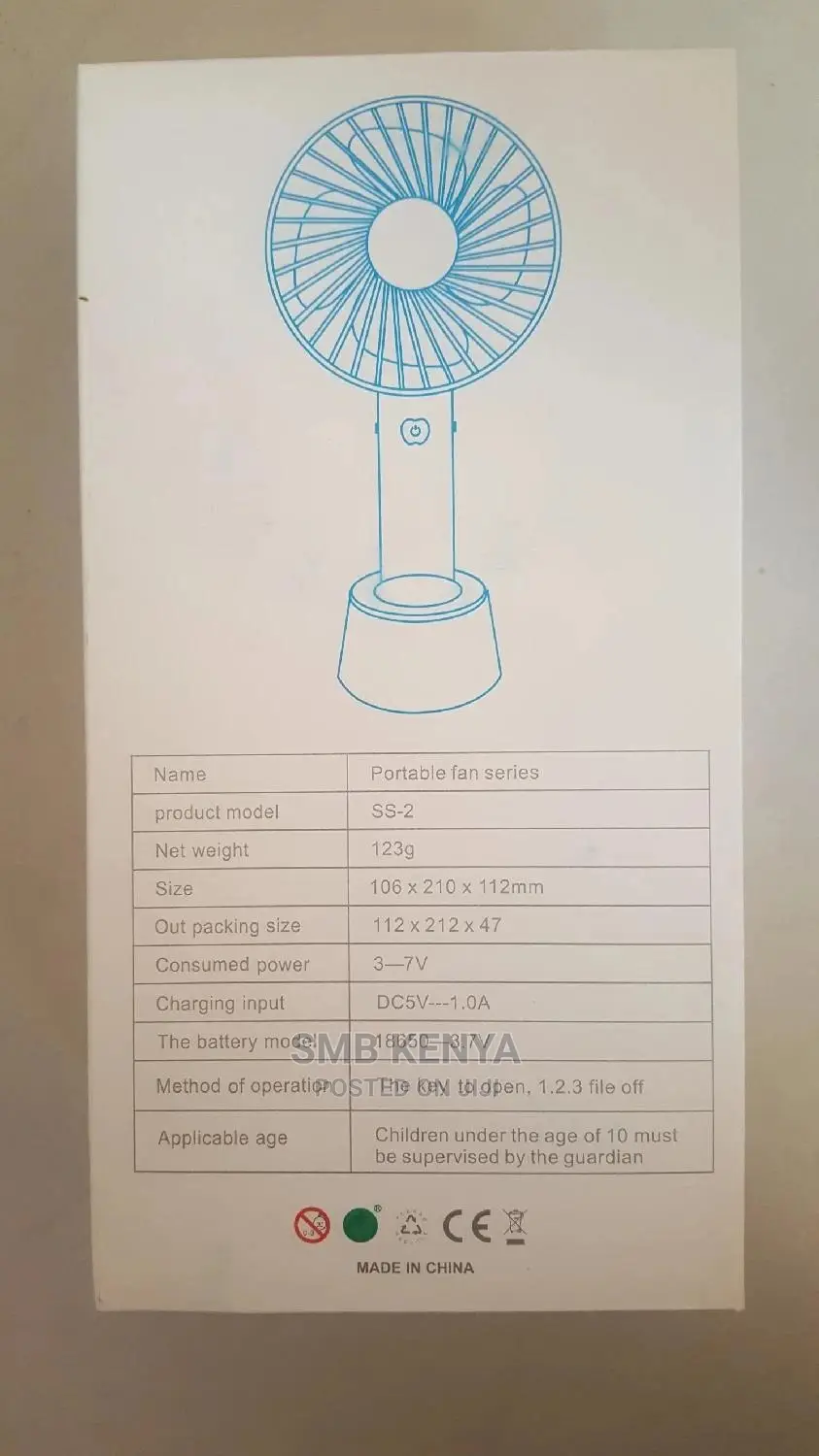 Portable Usb Rechargeable Fan