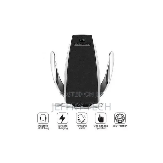 Generic Car Wireless Charging Phone Holder - Silver/Black