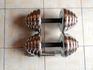 30kg Adjustable Chrome Dumbbells With Barbell Connector