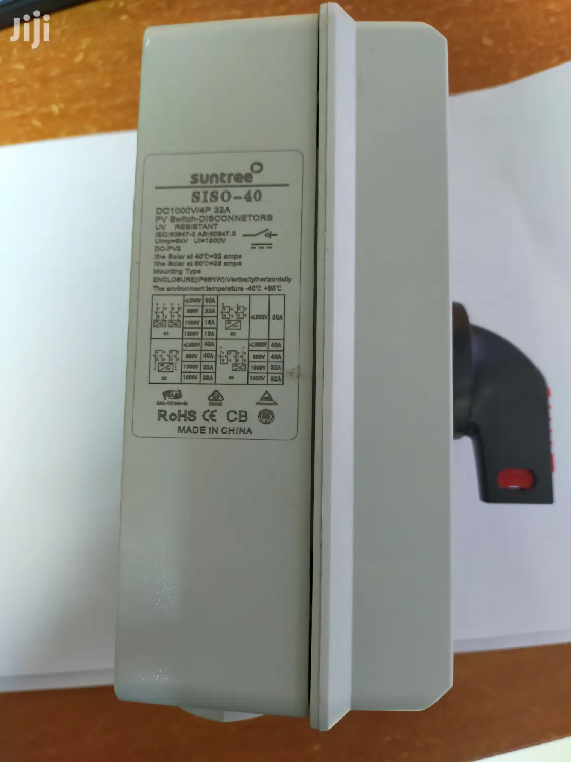 PV Disconnect/Isolator 32A 4p 1000vdc