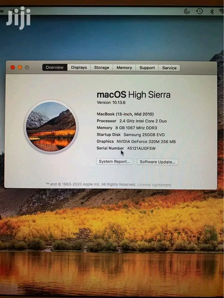 Laptop Apple MacBook 4GB Intel Core 2 Duo HDD 250GB