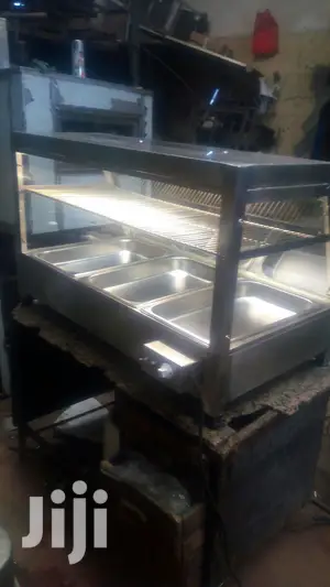 Display Warmer Bin Marie With Rack 3-partitions Table-top