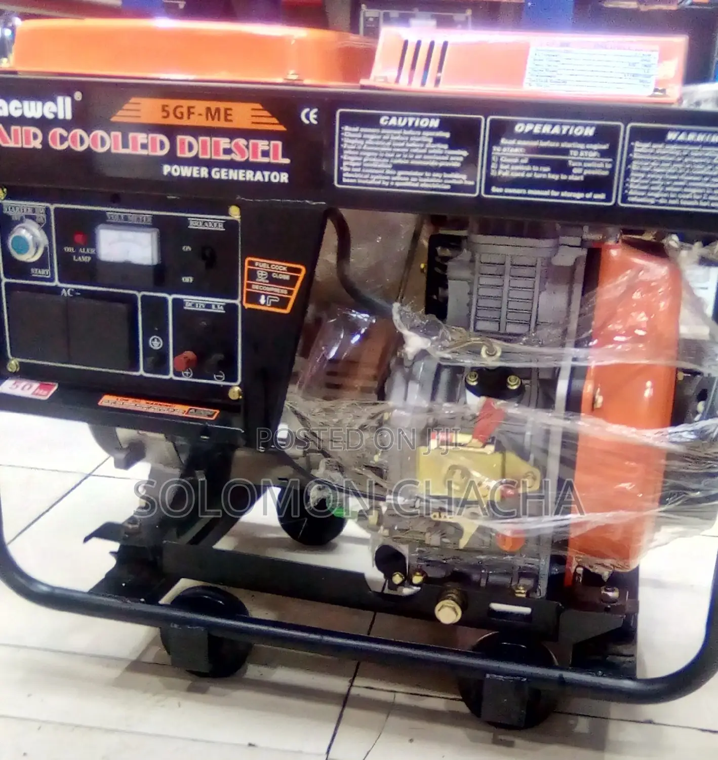 Pacwel Air Cooled DIESEL Power Generator 5.5kva