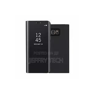 Clear View Flip Cover for Samsung Galaxy Note 5 - Black