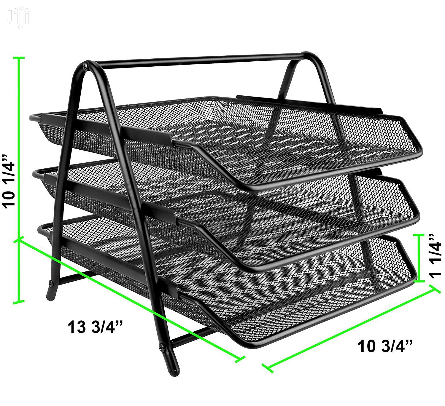 Office Tray 3 Tier Meshblack in Nairobi Central Stationery, Nimax