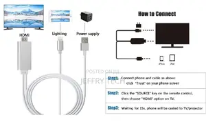 3 in 1 HDMI Adapter Cable, Lighting/Type-C/Micro USB to HDMI