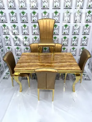 Elegant Marble 6 Seater Dining Table