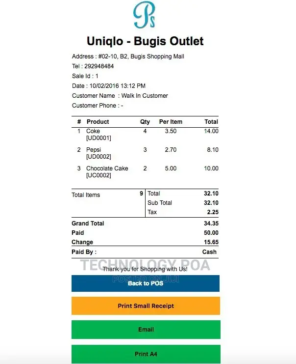 Point Of Sale (POS) Software/System + Thermal Receipt Printer