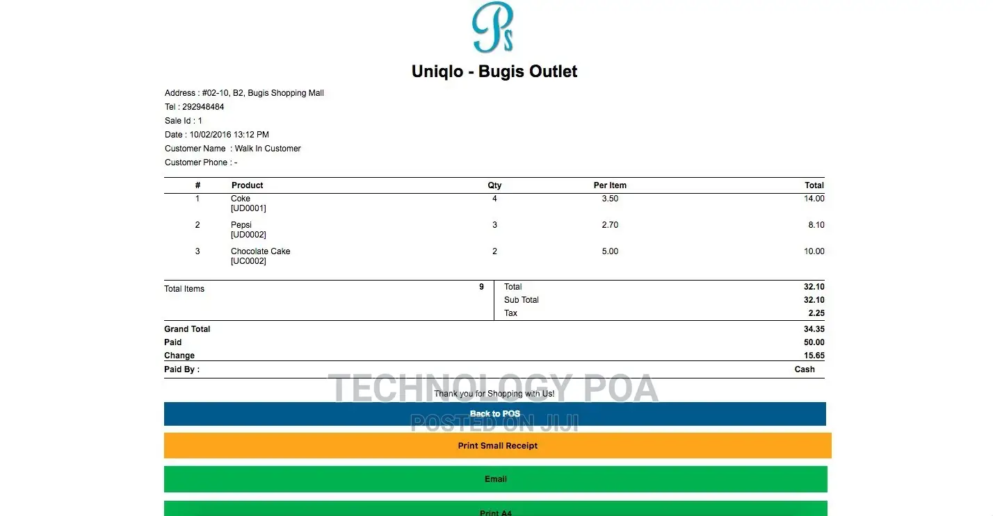 Point Of Sale (POS) Software/System + Thermal Receipt Printer