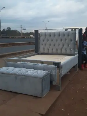 Modern Bed Made With Glasses