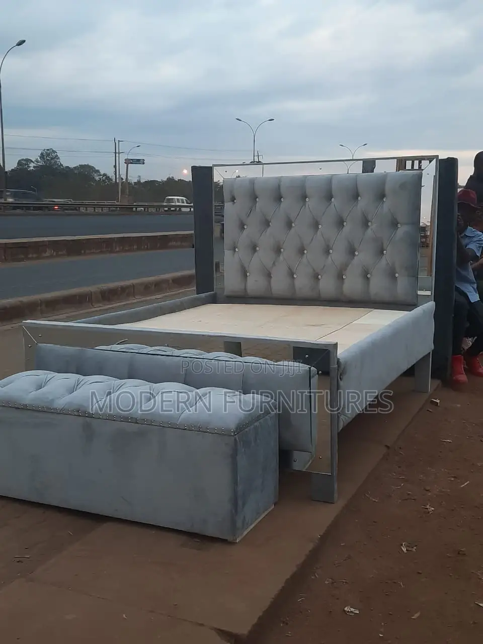Modern Bed Made With Glasses