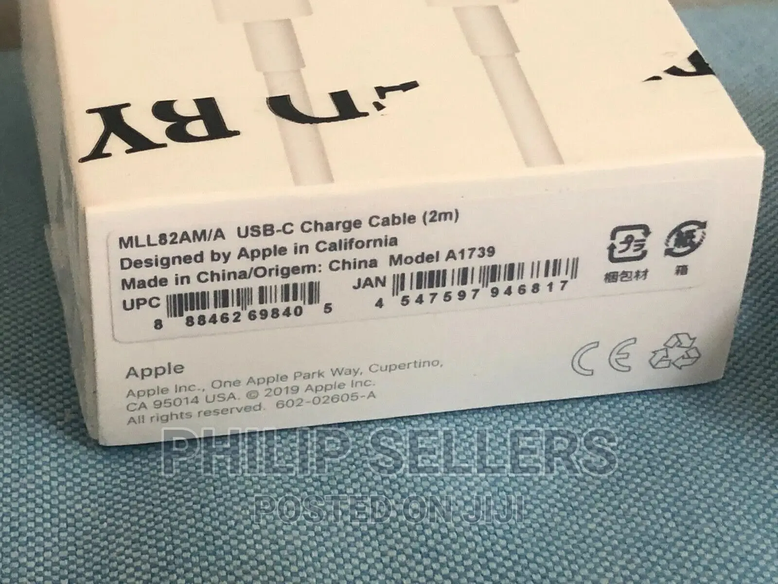 Genuine Original Apple USB-C Charge Cable (2 M) MLL82AM/A GR