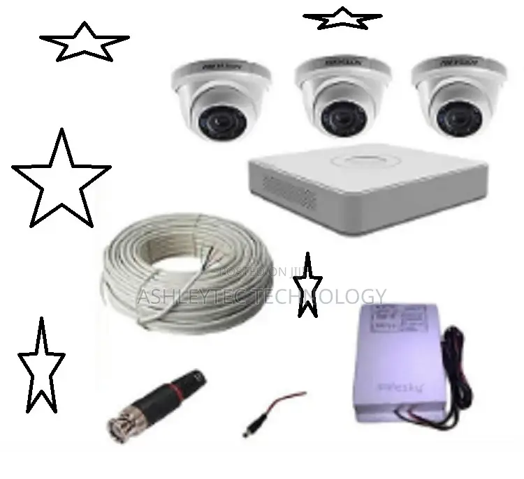 Hikvision 4 Camera CCTV 2 Dome 2 Bullet