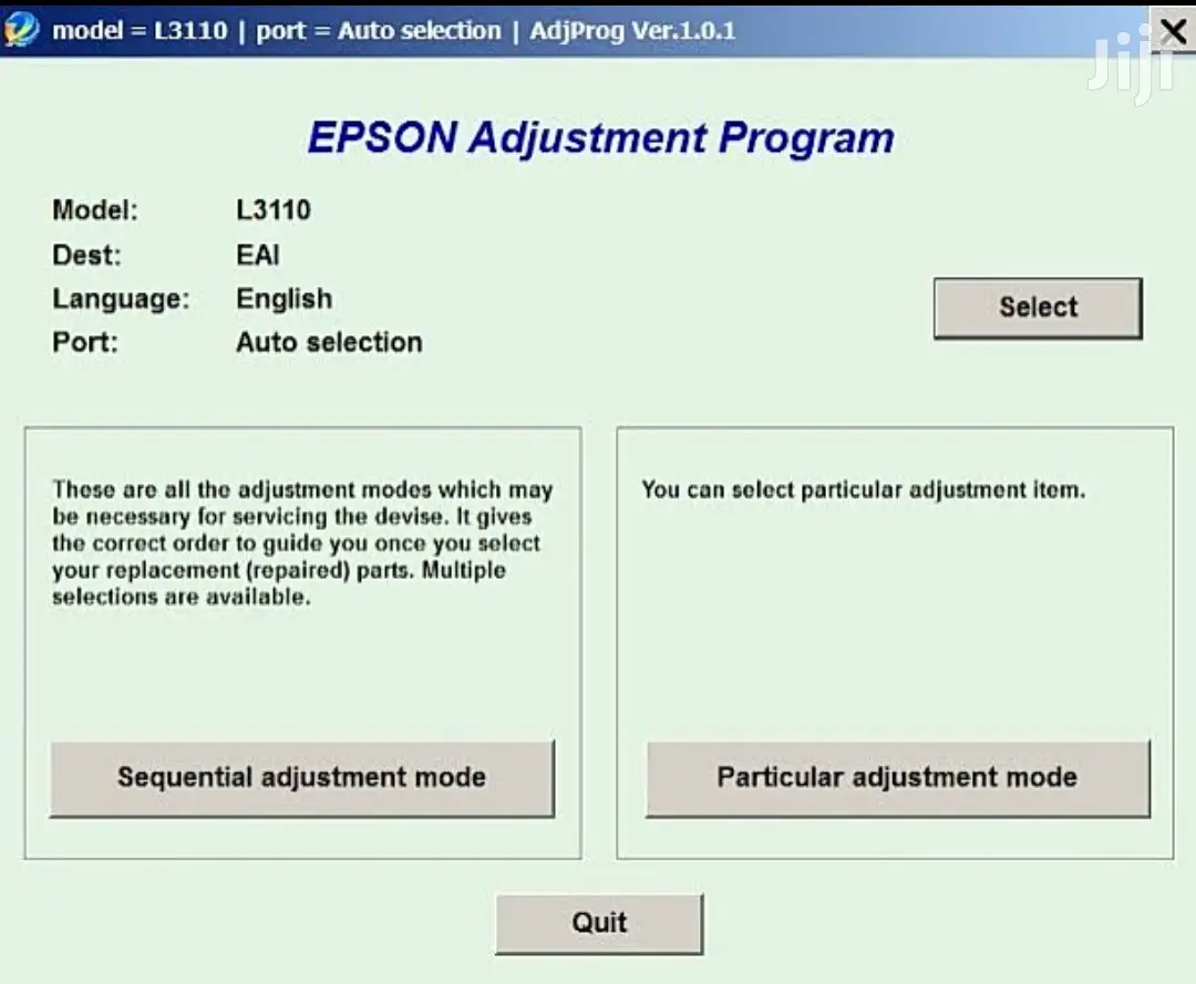 Epson Reset Keys, Service Required, L3210, L3150, L382,L3250