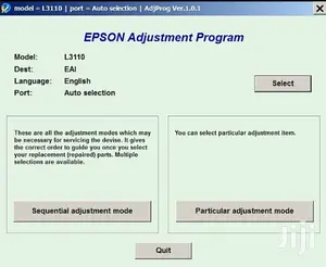 Epson Reset Keys, Service Required, L3210, L3150, L382,L3250