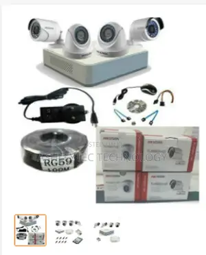Hikvision 4 CCTV CAMERA FULL Kit (With Night Vision+ Motion