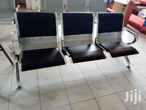 Black Padded Waiting Bench