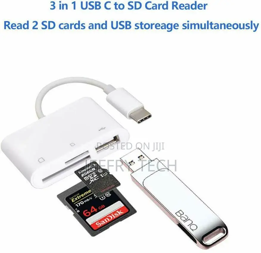 USB C SD Card Reader Adapter, Type C Micro SD TF Card Reader