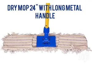 24" Dry Mop With Metallic Handle.