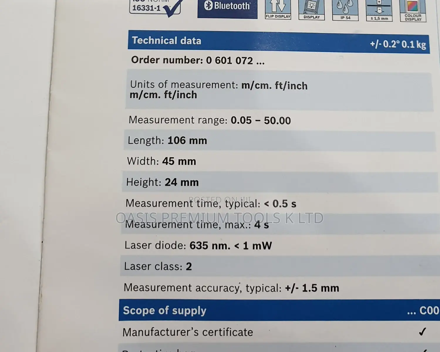 Laser Measure GLM 50 C Bosch