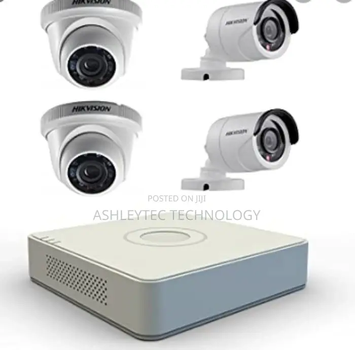 Four 4 CCTV Cameras System Kit Package