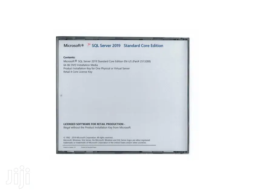 Microsoft SQL Server 2019 Standard 4core,Unlimited User Cals