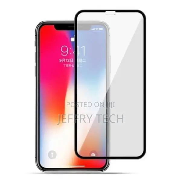 Protective Tempered Glass Screen Protector for iPhone X - Bl