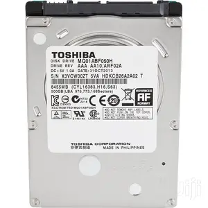 500GB Toshiba Internal Hard Disk Laptop