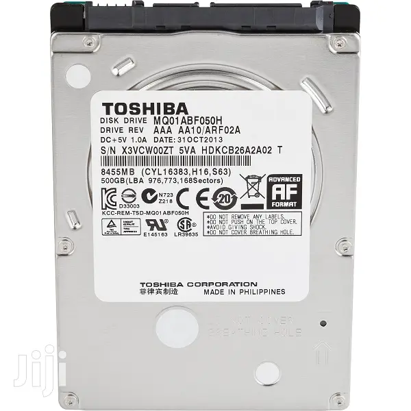 500GB Toshiba Internal Hard Disk Laptop