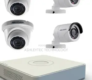 Hikvision 4 Camera CCTV 2 Bullet 2 Dome 20m IR With Night