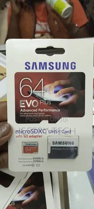 64gb Memory Card Samsung Micro Sdxc Evo PLUS + SD Adapter