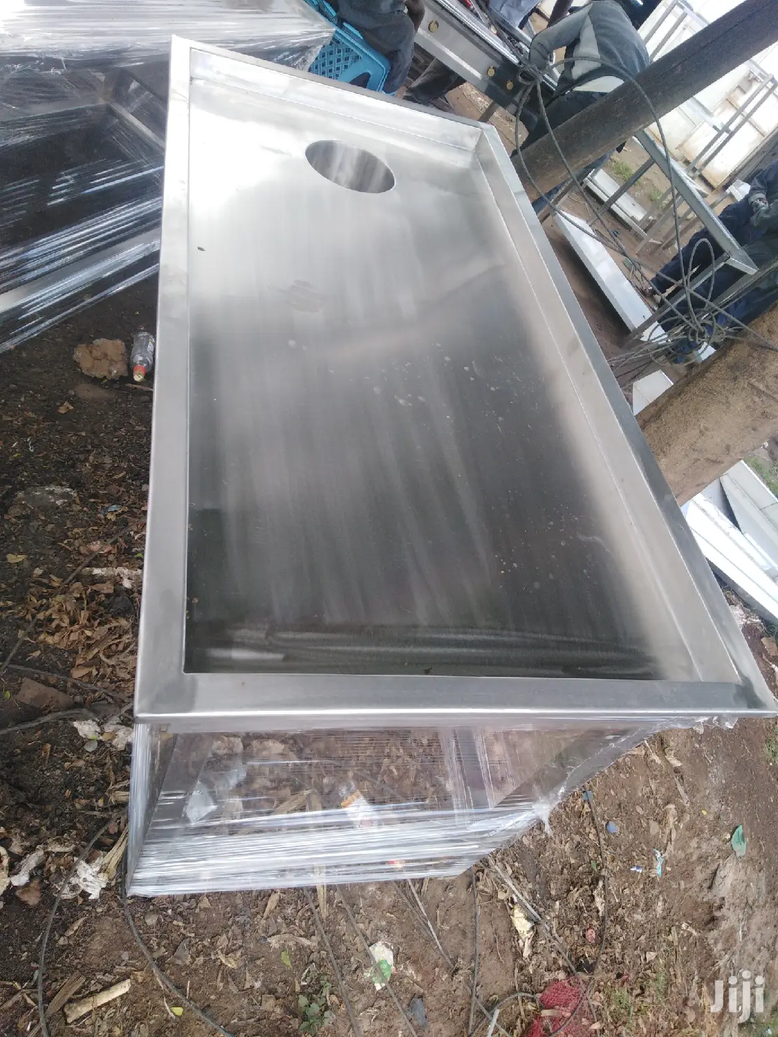 Deep Stainless Steel Kitchen Worktable