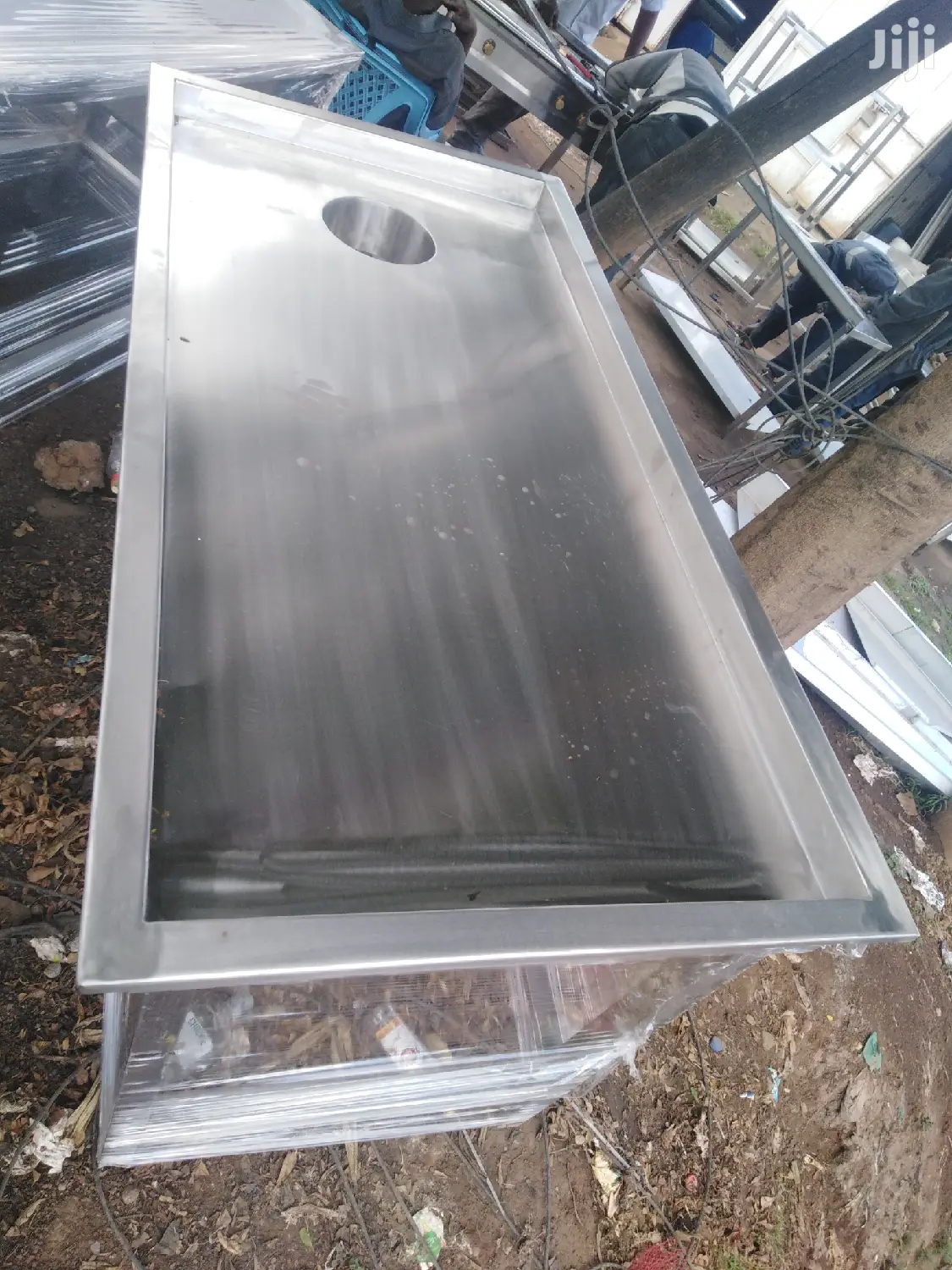 Deep Stainless Steel Kitchen Worktable