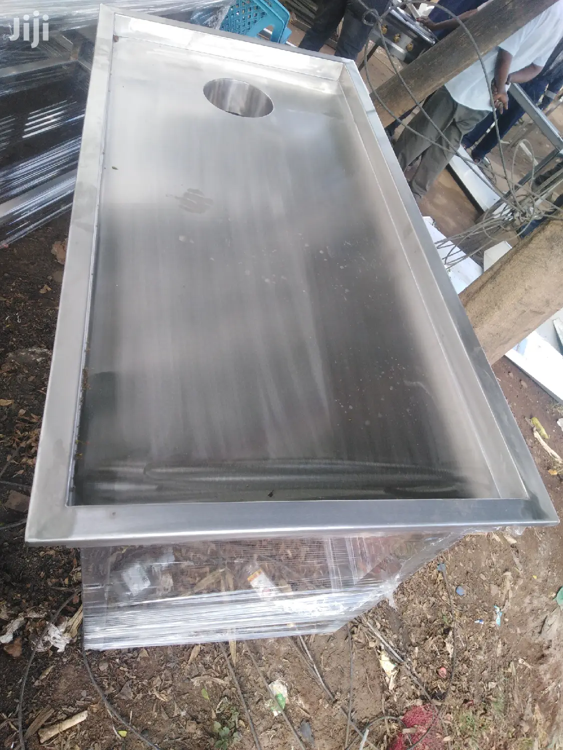 Deep Stainless Steel Kitchen Worktable
