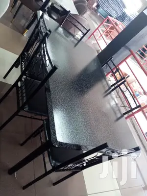 Black 6 Seats Dining Table