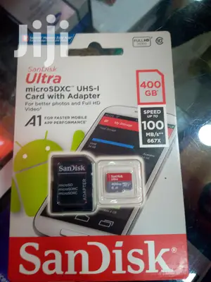 400 GB Sandisk Memeory Card.