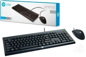 HP USB Keyboard and Mouse C2500 Black