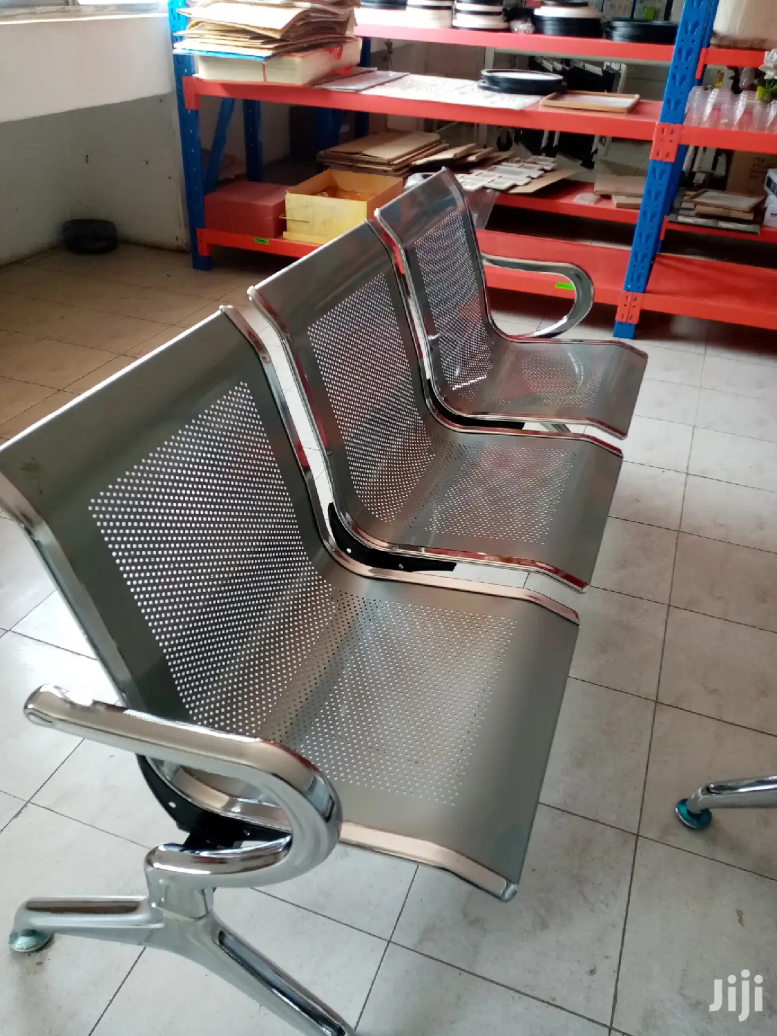 Modern Non Padded Linked Waiting Chair