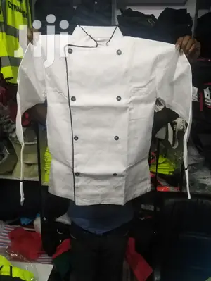 Chef Jackets-White Red Deco