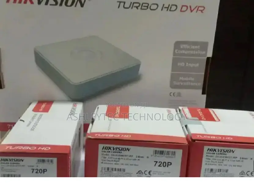 8 Hikvision CCTV Cameras Setup With Cable Harddisk