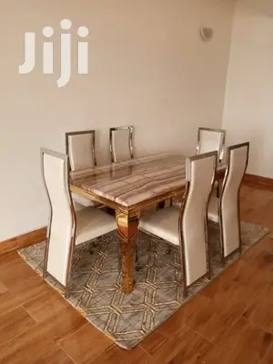 Dining Set With Pure Marble Table
