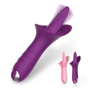 Tongue Lap Dildo Vibrator- Pink