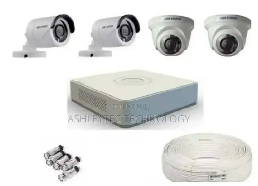 Hikvision 4 Camera CCTV 2 Dome 2 Bullet- Nairobi