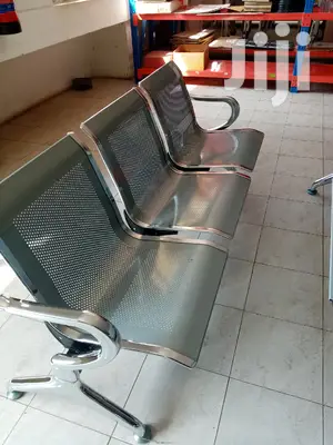 Ideal Non Padded Linked Waiting Silver Chair