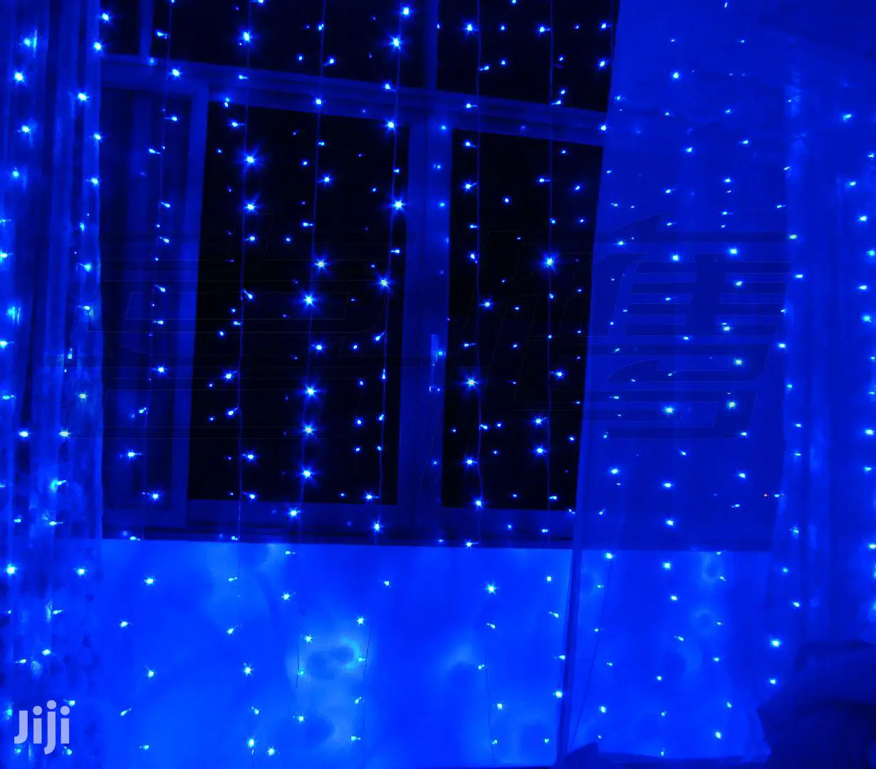 Blue Falling Curtain Lights 3x3mtrs