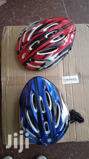 Red and Blue Skating Helmets