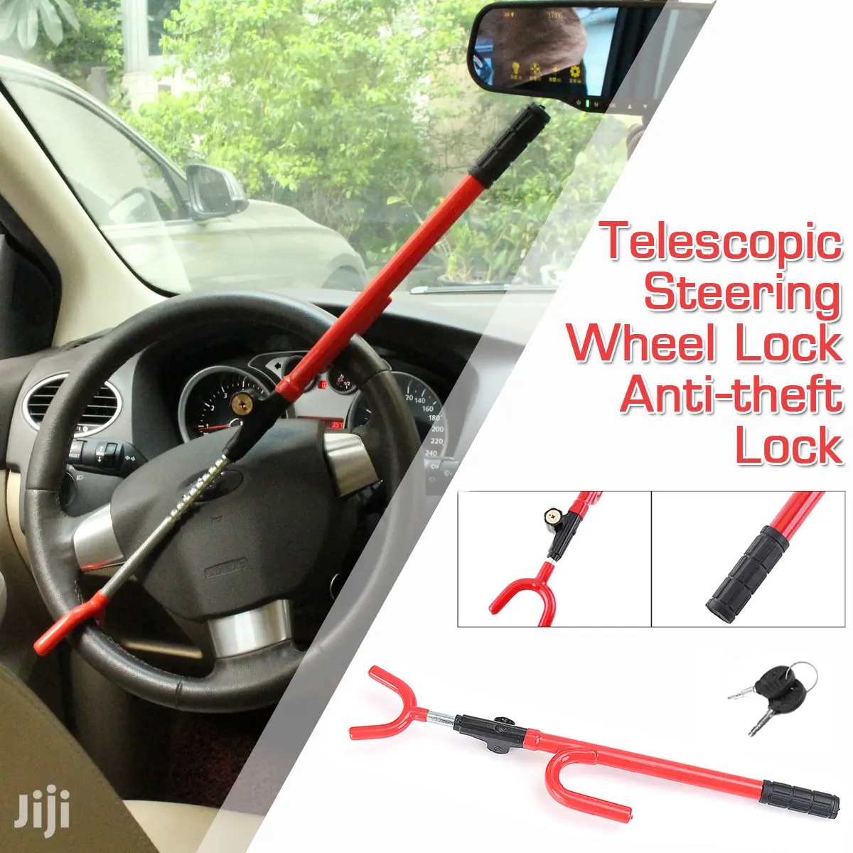 Steering Wheel Antitheft Lock Security System Device