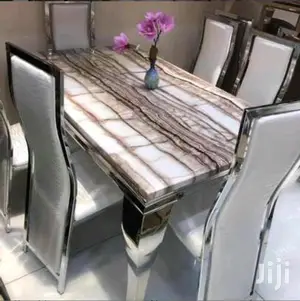 Dining Set With Pure Marble Table